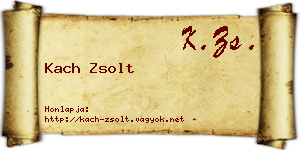 Kach Zsolt névjegykártya